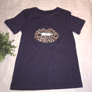 NWOT leopard lips women’s T-shirt